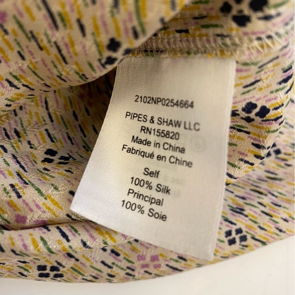 Veronica Beard || Antonette Blouse Floral Silk Top Ruffle Puff Sleeve Ivory 2 - Picture 8 of 10